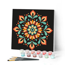 Afbeelding in Gallery-weergave laden, Mini Schilderen op Nummer met Frame - Herfstmandala