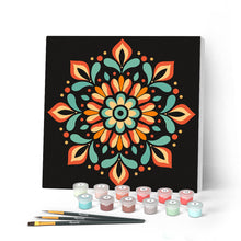 Afbeelding in Gallery-weergave laden, Mini Schilderen op Nummer met Frame - Herfstmandala