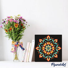 Afbeelding in Gallery-weergave laden, Mini Schilderen op Nummer met Frame - Herfstmandala