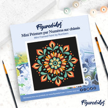 Afbeelding in Gallery-weergave laden, Mini Schilderen op Nummer met Frame - Herfstmandala