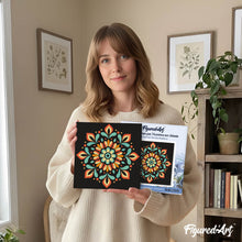 Afbeelding in Gallery-weergave laden, Mini Schilderen op Nummer met Frame - Herfstmandala