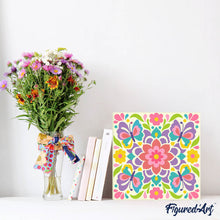 Afbeelding in Gallery-weergave laden, Mini Schilderen op Nummer met Frame - Vlindermandala