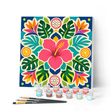 Afbeelding in Gallery-weergave laden, Mini Schilderen op Nummer met Frame - Hibiscusmandala