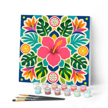 Afbeelding in Gallery-weergave laden, Mini Schilderen op Nummer met Frame - Hibiscusmandala