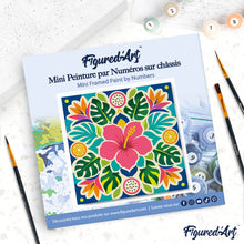Afbeelding in Gallery-weergave laden, Mini Schilderen op Nummer met Frame - Hibiscusmandala
