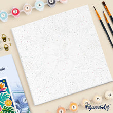 Afbeelding in Gallery-weergave laden, Mini Schilderen op Nummer met Frame - Hibiscusmandala