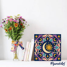 Afbeelding in Gallery-weergave laden, Mini Schilderen op Nummer met Frame - Hemelse mandala