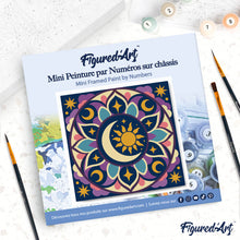 Afbeelding in Gallery-weergave laden, Mini Schilderen op Nummer met Frame - Hemelse mandala