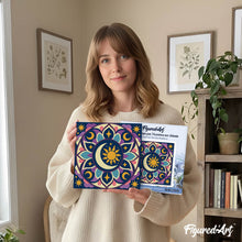 Afbeelding in Gallery-weergave laden, Mini Schilderen op Nummer met Frame - Hemelse mandala