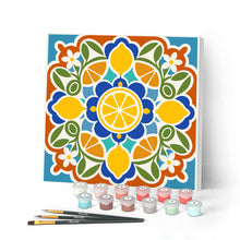 Afbeelding in Gallery-weergave laden, Mini Schilderen op Nummer met Frame - Citrusmandala