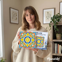 Afbeelding in Gallery-weergave laden, Mini Schilderen op Nummer met Frame - Citrusmandala