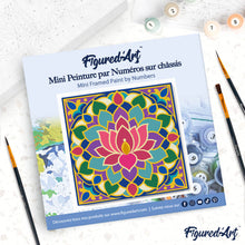 Afbeelding in Gallery-weergave laden, Mini Schilderen op Nummer met Frame - Lotusmandala