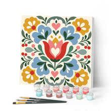 Afbeelding in Gallery-weergave laden, Mini Schilderen op Nummer met Frame - Bloemenmandala