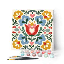 Afbeelding in Gallery-weergave laden, Mini Schilderen op Nummer met Frame - Bloemenmandala