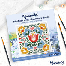 Afbeelding in Gallery-weergave laden, Mini Schilderen op Nummer met Frame - Bloemenmandala
