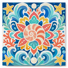 Afbeelding in Gallery-weergave laden, Mini Schilderen op Nummer met Frame - Schelpenmandala