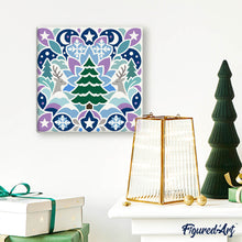 Afbeelding in Gallery-weergave laden, Mini Schilderen op Nummer met Frame - Kerstmandala