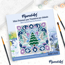 Afbeelding in Gallery-weergave laden, Mini Schilderen op Nummer met Frame - Kerstmandala