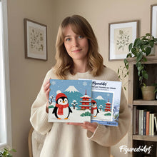 Afbeelding in Gallery-weergave laden, Mini Schilderen op Nummer met Frame - Pinguïn bij de berg Fuji