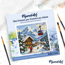 Afbeelding in Gallery-weergave laden, Mini Schilderen op Nummer met Frame - Wintervakantie in de Alpen