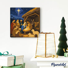 Afbeelding in Gallery-weergave laden, Mini Schilderen op Nummer met Frame - Kerststal