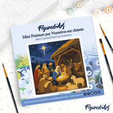Afbeelding in Gallery-weergave laden, Mini Schilderen op Nummer met Frame - Kerststal