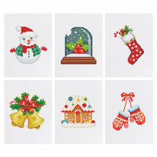 Afbeelding in Gallery-weergave laden, Mini Diamond Painting 15x20cm (6 stuks) - Klassiekers van Kerstmis