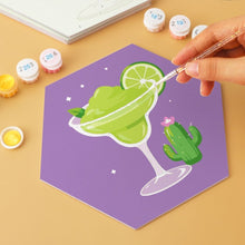 Afbeelding in Gallery-weergave laden, Mini Serie Schilderen op Nummer - Zeshoeken (6 stuks) - Pastelkleurige cocktailset