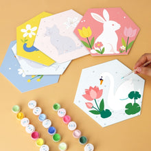 Afbeelding in Gallery-weergave laden, Mini Serie Schilderen op Nummer - Zeshoeken (6 stuks) - Dierenset voor de kinderkamer