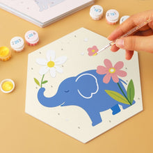 Afbeelding in Gallery-weergave laden, Mini Serie Schilderen op Nummer - Zeshoeken (6 stuks) - Dierenset voor de kinderkamer