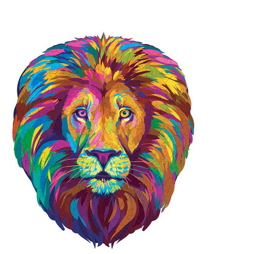 Houten Puzzel - Majestueuze Leeuw