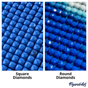 Diamond Painting - Beer en vallende bladeren reeds ingelijst