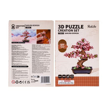 Afbeelding in Gallery-weergave laden, 3D Puzzel - Sakura Bonsai