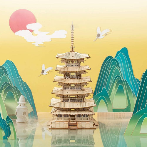 3D Puzzel - Pagode met Vijf Verdiepingen