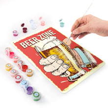 Afbeelding in Gallery-weergave laden, Schilderen op Nummer Metalen Poster - Bierzone