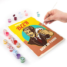 Afbeelding in Gallery-weergave laden, Schilderen op Nummer Metalen Poster - Vers Bier Kerel