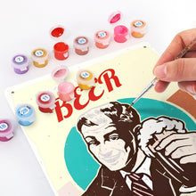 Afbeelding in Gallery-weergave laden, Schilderen op Nummer Metalen Poster - Vers Bier Kerel