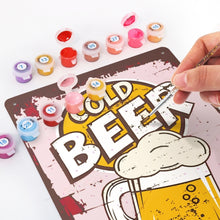 Afbeelding in Gallery-weergave laden, Schilderen op Nummer Metalen Poster - Koude Bierpul
