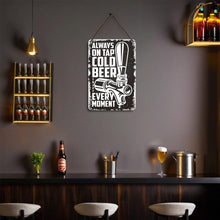 Afbeelding in Gallery-weergave laden, Schilderen op Nummer Metalen Poster - Koud Bier Zwart &amp; Wit