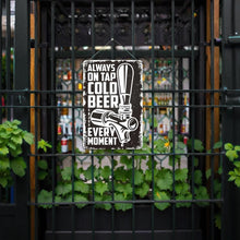 Afbeelding in Gallery-weergave laden, Schilderen op Nummer Metalen Poster - Koud Bier Zwart &amp; Wit