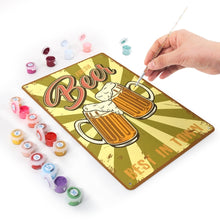 Afbeelding in Gallery-weergave laden, Schilderen op Nummer Metalen Poster - Vers Bier Twee Pullen