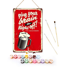 Afbeelding in Gallery-weergave laden, Schilderen op Nummer Metalen Poster - Gun je brein een avond vrijaf Figured&#39;Art
