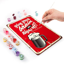 Afbeelding in Gallery-weergave laden, Schilderen op Nummer Metalen Poster - Gun je brein een avond vrijaf