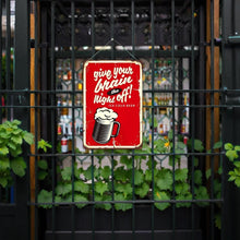 Afbeelding in Gallery-weergave laden, Schilderen op Nummer Metalen Poster - Gun je brein een avond vrijaf