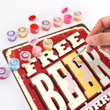 Afbeelding in Gallery-weergave laden, Schilderen op Nummer Metalen Poster - Gratis Bier Morgen