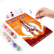 Afbeelding in Gallery-weergave laden, Schilderen op Nummer Metalen Poster - Reis naar de ruimte