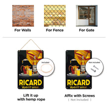 Afbeelding in Gallery-weergave laden, Schilderen op Nummer Metalen Poster - Ricard Aperitief Anijs Zwart