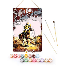 Afbeelding in Gallery-weergave laden, Schilderen op Nummer Metalen Poster - Buffalo Bills Wilde Westen Figured&#39;Art