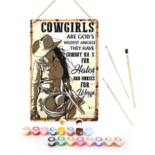Afbeelding in Gallery-weergave laden, Schilderen op Nummer Metalen Poster - Cowgirls Figured&#39;Art