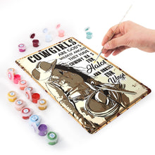 Afbeelding in Gallery-weergave laden, Schilderen op Nummer Metalen Poster - Cowgirls